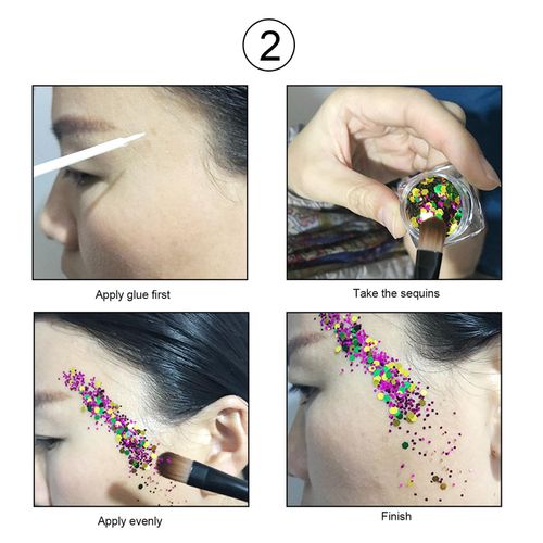 Body Glitter Tattoo Set Temporary Glitter Tattoos Kit 22 PCS Glitter Colors Fake   Tattoo kit with Tattoo Stencils Brushes Glue Waterproof Temporary Make up Body   Face Paint Glitter for Adult Kids Teenager NO5137