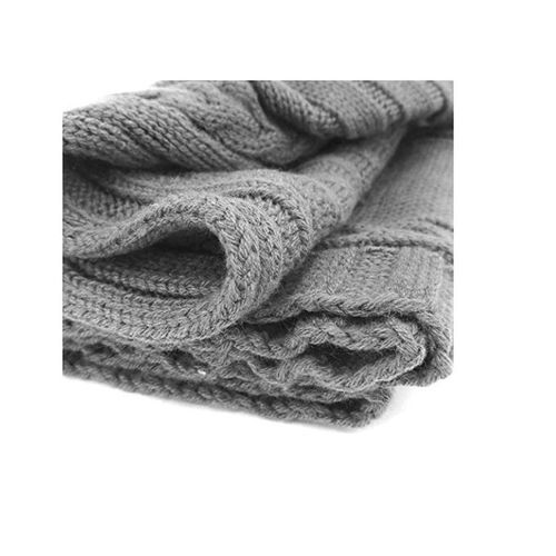 Newborn Baby Wrap Swaddle Blanket Knit Sleeping Bag - Grey