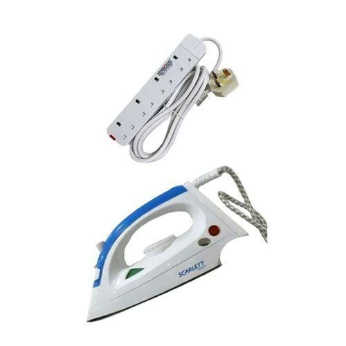 Scarlet Flat Iron & Power King Extension Cable -White