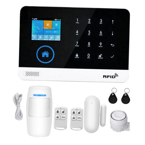 Home Burglar Alarm System US Adapter Versatile Modes  A