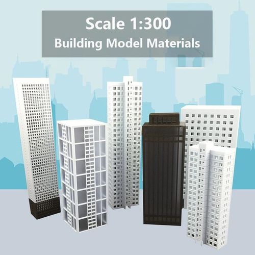 Scale 1:300 Miniature Building House Model Diy Sand Table Scene Layout Materials Kid Toys
