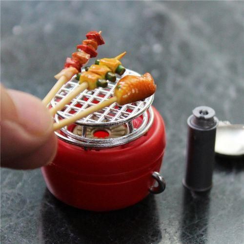 112 MIniature Outdoor Barbecue Stove, Yellow, Round