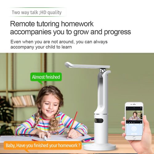 Smart WiFi Student Study Reading Desk Table LED Lamps Light Security Camera Baby Monitor Nightlight for Parents Remote Tutoring