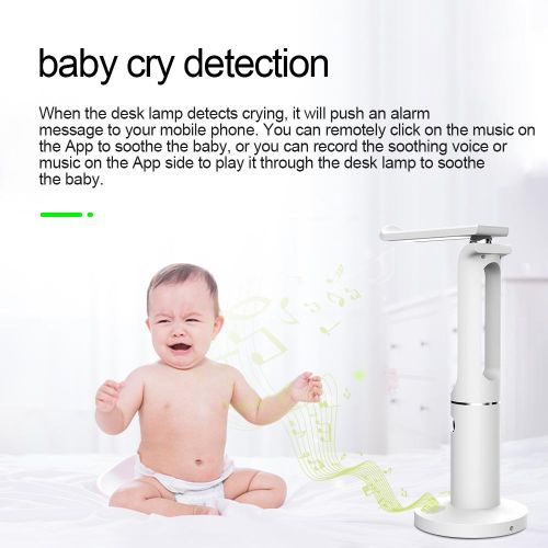 Smart WiFi Student Study Reading Desk Table LED Lamps Light Security Camera Baby Monitor Nightlight for Parents Remote Tutoring