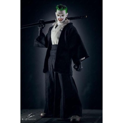 4pcs Set 1/12 Scale Japanese Clown Samurai Kimono Clothes Set Robe Shirt Pants Scarf For 6" MEZCO 3ATOYS Action Figure