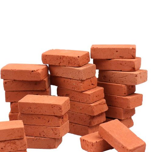 50pcs Miniature Construction Brick Dollhouse Roof Tile Clay Brick Model Building Kits Tiny House Scenery Architecture