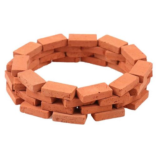 50pcs Miniature Construction Brick Dollhouse Roof Tile Clay Brick Model Building Kits Tiny House Scenery Architecture