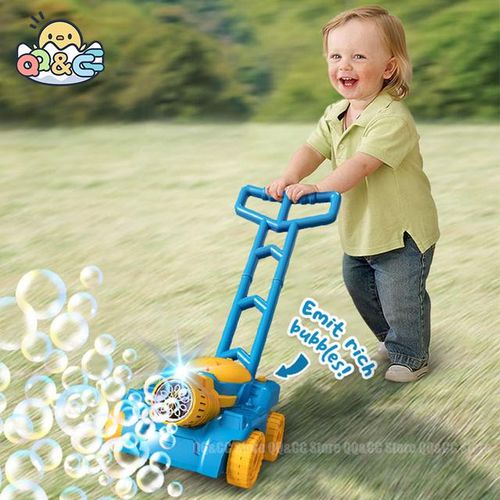 Automatic Lawn Mower Bubble Machine Weeder Shape Blower Baby Activity Walker for Outdoor Toys For Kid Childrens Day Boys