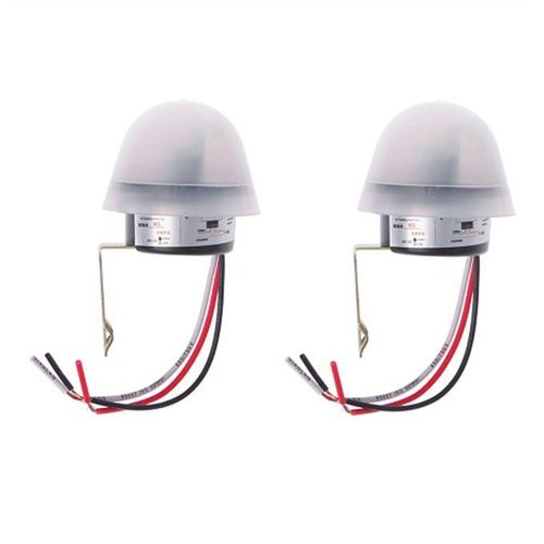 Automatic Auto on Off Photocell Street Light Switch DC AC 220V 50-60Hz 10A Photo Control Photo Switch Sensor Switch 2Pcs