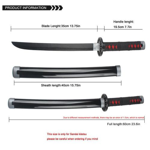 2024 New Anime Demon Slayer Cosplay 60CM/23.6 Inch Zenitsu Kyoujurou Tanjiro s Anime Wooden Katana