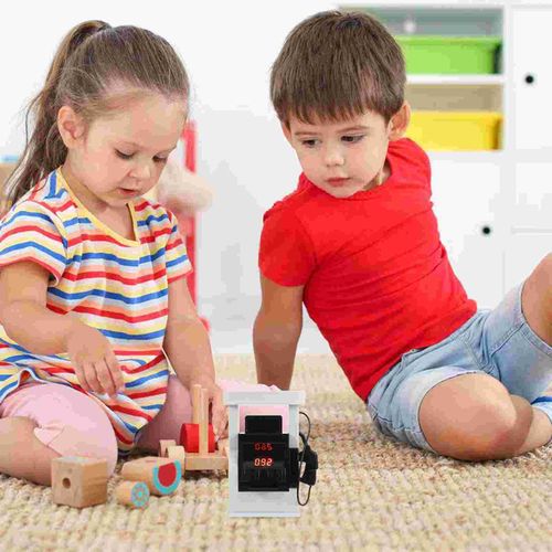 Simulation Petrol Station Scene Model Gas Pump Toy Set Gas Service Station Decoration Kids Early Educational Toys