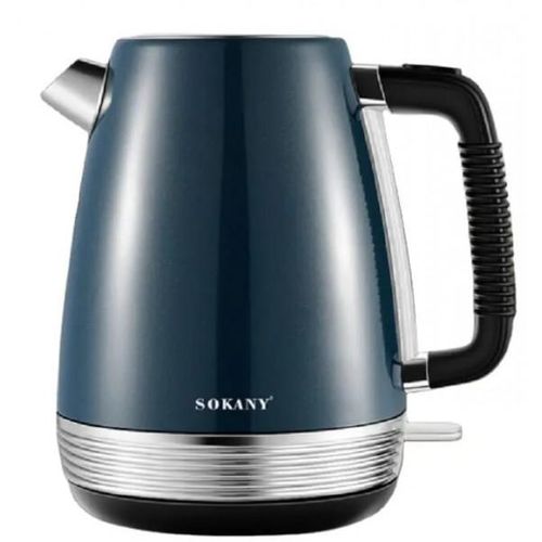 Sokany Electric Kettle  1.7 Liters For Boiling Milk And Water With Unique Design-Blue/Black