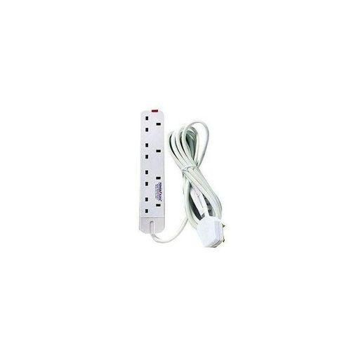 Scarlet Flat Iron & 4 Power King Extension Cable - Silver , White