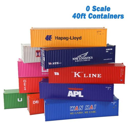 Evemodel 1pc O Scale 40' Shipping Container Model Trains 1:48 40ft Container Cargo Box C4340