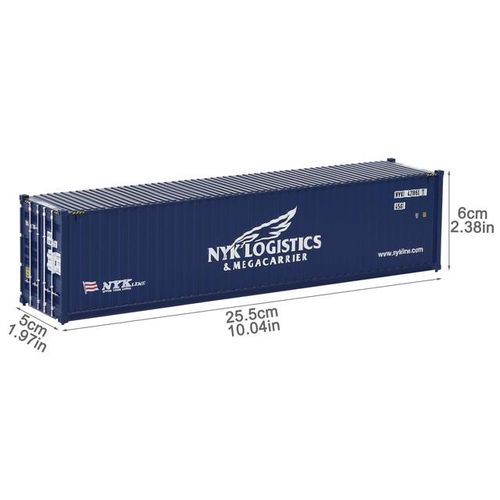 Evemodel 1pc O Scale 40' Shipping Container Model Trains 1:48 40ft Container Cargo Box C4340