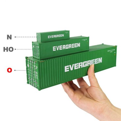 Evemodel 1pc O Scale 40' Shipping Container Model Trains 1:48 40ft Container Cargo Box C4340