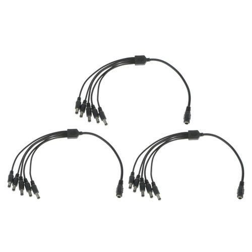 3x 1 To 5 Way Power Cable Power Supply Adapter Cable For CCTV Camera