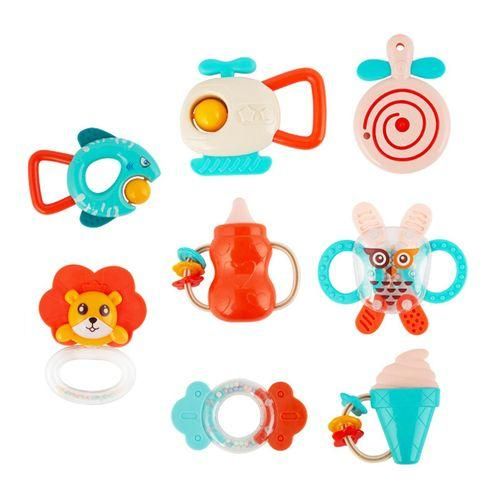 8Pcs Baby Rattles Teether And Shakers For 3 6 9 12 Months Shower Gifts