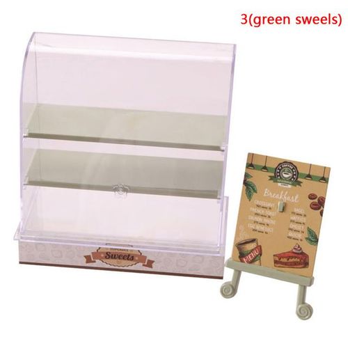 Hot 1:12 Scale Dollhouse Miniature Food Bakery Shop Cake Display Counter Bakery Cabinet Model Showcase Mini Snack Cabinet