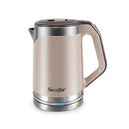 Sonifer Cordless Electric Kettle - Brown, Silver