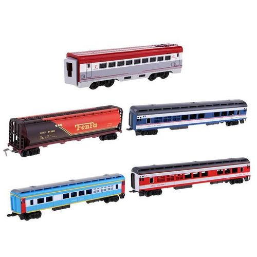 Simulation Train Model Carriages Children Toy Power Track Freight Wagons