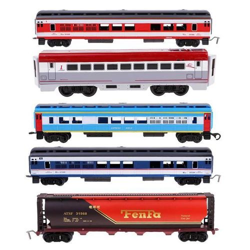 Simulation Train Model Carriages Children Toy Power Track Freight Wagons