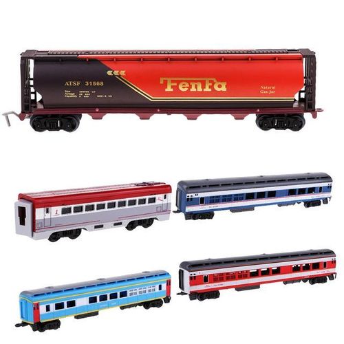 Simulation Train Model Carriages Children Toy Power Track Freight Wagons