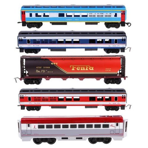 Simulation Train Model Carriages Children Toy Power Track Freight Wagons
