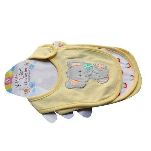 Baby 3 Pc Baby Bibs, Waterproof, Washable, -Yellow