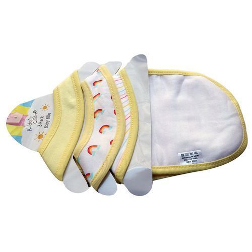 Baby 3 Pc Baby Bibs, Waterproof, Washable, -Yellow