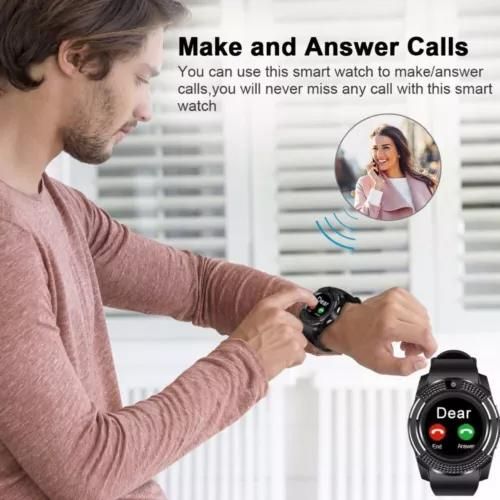 New V8 Smart Watch Support TF SIM Card Call Camera Sports Bracelet Bluetooth Compatible Smart Watch