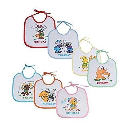 Baby 7 Pack Baby Bibs, Waterproof, Washable, - Mult-Colour