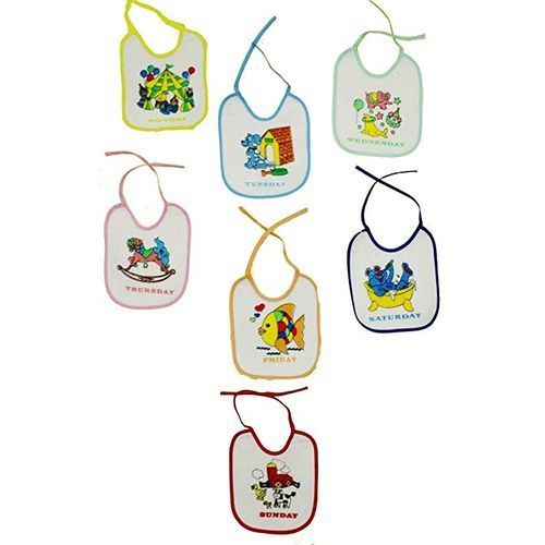 Baby 7 Pack Baby Bibs, Waterproof, Washable, - Mult-Colour