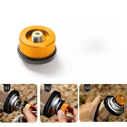 Aluminum Gas Tank Adapter Outdoor Camping Gas Stove Converter Gas Burner Connector Outdoor Picnic Stove Propane Refill Adapter