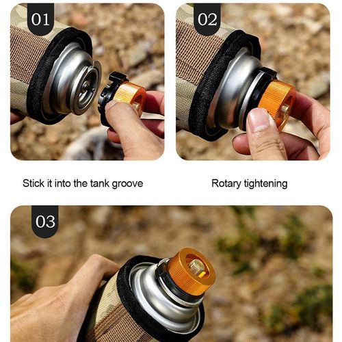 Aluminum Gas Tank Adapter Outdoor Camping Gas Stove Converter Gas Burner Connector Outdoor Picnic Stove Propane Refill Adapter