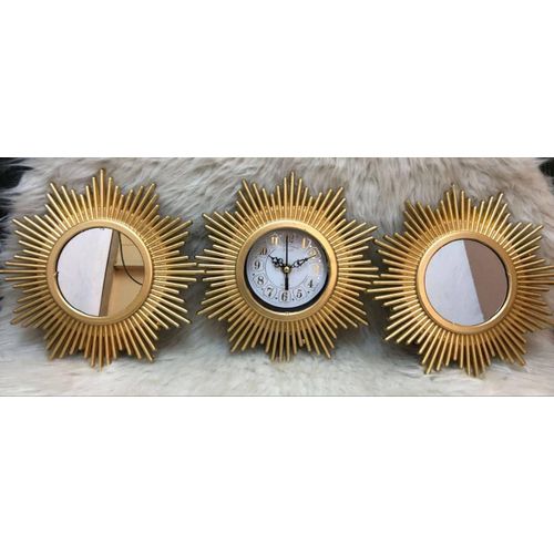 Wall Clock with Mirror, Pack of 3 Quartz Movement Wall Clock