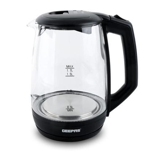 Geepas Electric Glass Kettle 1.8Liter GK9901 Silver Color
