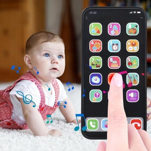 3-6 Years Toy Phone Babies Phone Toys with Music Educational Cell Phone Toys Toddlers Up Play Phone Babies
