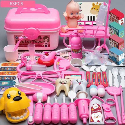 Nurse Toy Set Kids Simulation Pretend Play Box Playing House Trolley Box Girl Stethoscope Children Toys