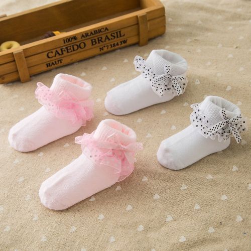 Baby Girl Toddlers Socks Combed Cotton Ankle Socks - Pink
