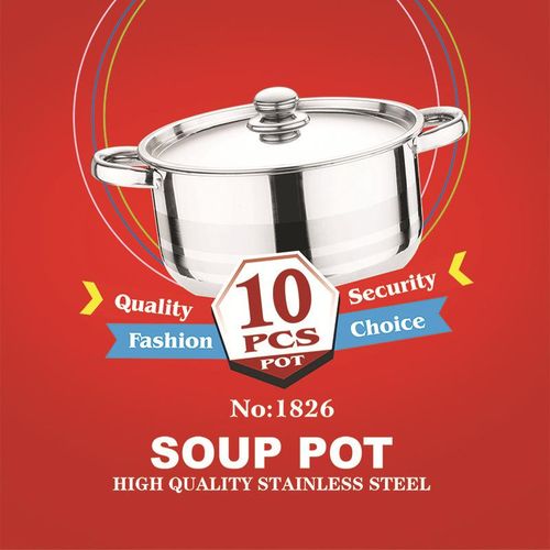 8 stainless steel soup pot set steel handle pot set