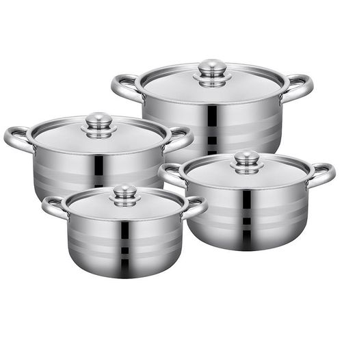 8 stainless steel soup pot set steel handle pot set