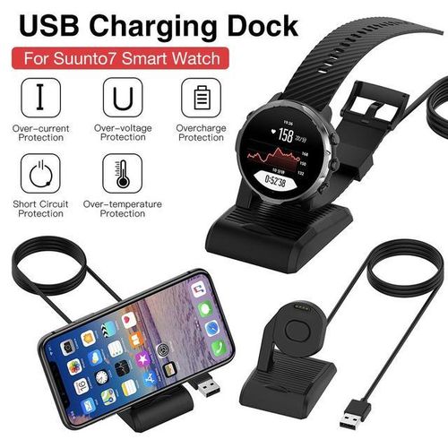 1m Usb Charging Dock Compact Cable Power Adapter Charger For Suunto7 Smart Watch