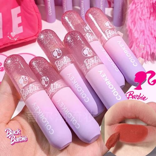 Miniso Barbie Lipstick Lip Gloss Pink Matte Velvet Girl Student Exquisite Kawaii Cosmetic Life Daily Necessities Birthday
