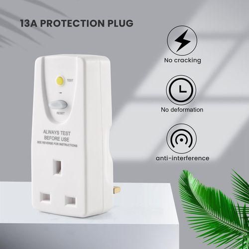 13A Gfci Leakage Protection Plug Cutout Power Trip Switch Uk Plug
