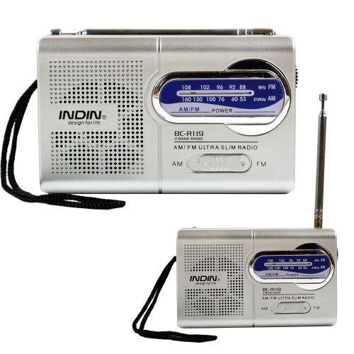 Pocket Portable Mini AMFM Radio Speaker World Receiver Telescopic