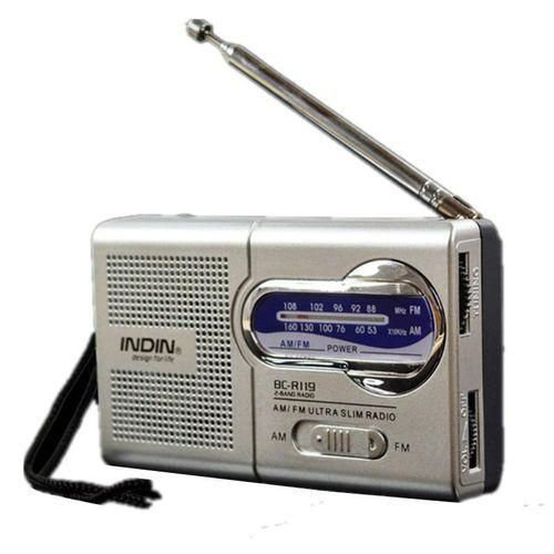 Pocket Portable Mini AMFM Radio Speaker World Receiver Telescopic