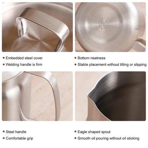 Stainless Steel Versatile Oil Filter Vessel 1.5L Kitchen Fryer with Filter Leak-proof Deep Frying Pot for Cooking French Fries