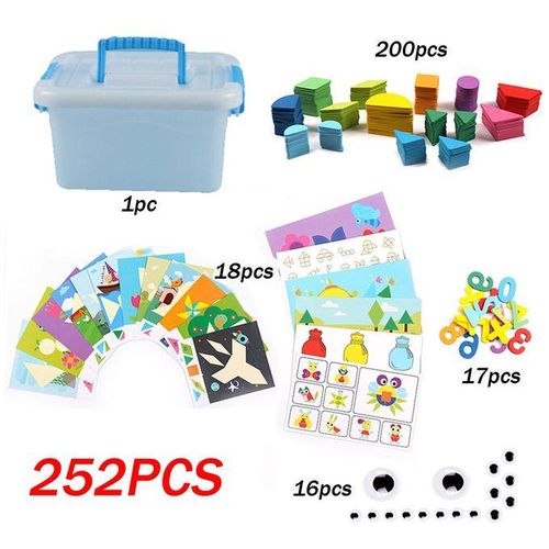 252pcs Puzzle Wood Toy Kids Intelligence Development Tangram Early Education