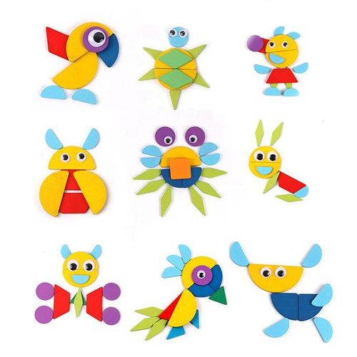 252pcs Puzzle Wood Toy Kids Intelligence Development Tangram Early Education